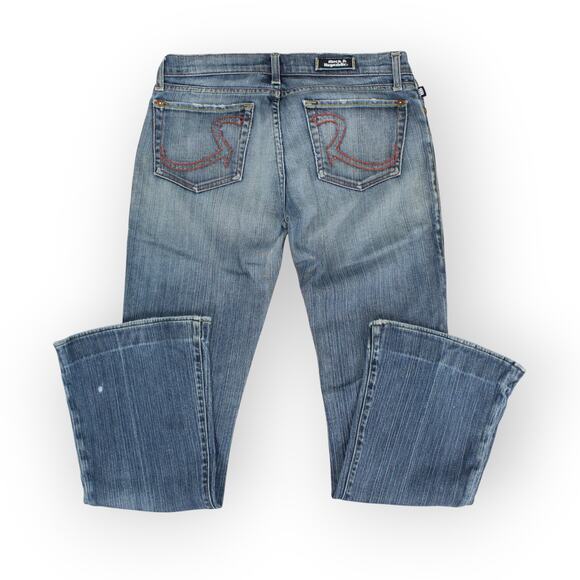 28 Rock&Republic ROTH Cut7648 (actual 32x30) Boot Flare Distress Faded - Picture 2 of 5